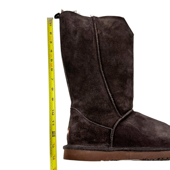 Lamo Dark Brown Bellona Tall Suede Boots Pull On Womens Size 9 Perfect Condition - Picture 10 of 10
